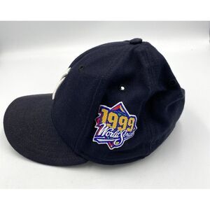 New Era New York Yankees Vintage 1999 World Series Wool Fitted Cap Hat‎ Sz 6 7/8